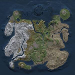 Thumbnail Rust Map: Procedural Map, Size: 3500, Seed: 1455752524, 15 Monuments
