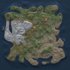 Thumbnail Rust Map: Procedural Map, Size: 4000, Seed: 1303180364, 19 Monuments