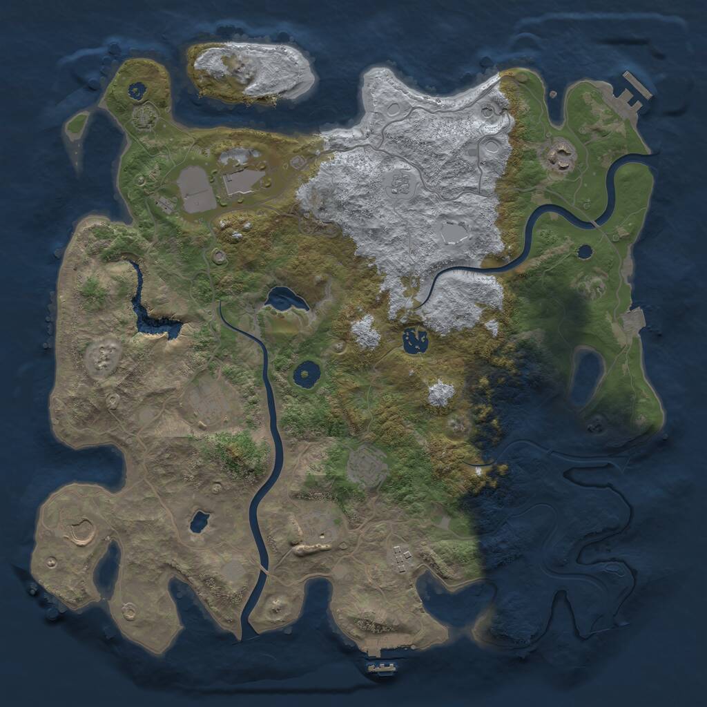 Rust Map: Procedural Map, Size: 4000, Seed: 2024080299, 14 Monuments