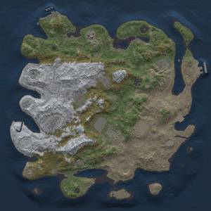 Thumbnail Rust Map: Procedural Map, Size: 4000, Seed: 1831311429, 18 Monuments