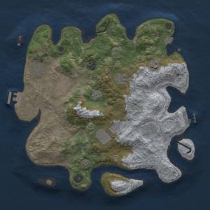 Thumbnail Rust Map: Procedural Map, Size: 3500, Seed: 444218695, 16 Monuments