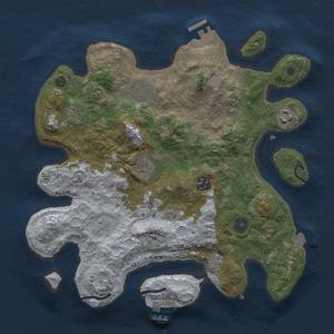 Thumbnail Rust Map: Procedural Map, Size: 3300, Seed: 1314128483, 13 Monuments