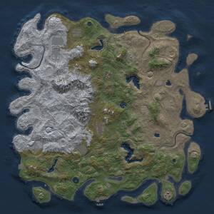 Thumbnail Rust Map: Procedural Map, Size: 5000, Seed: 398635521, 17 Monuments