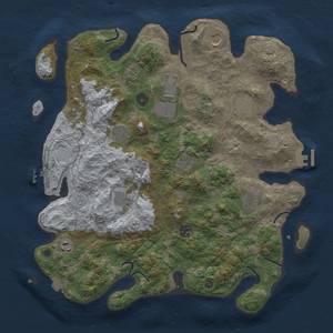 Thumbnail Rust Map: Procedural Map, Size: 4000, Seed: 172780204, 19 Monuments