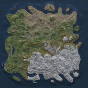 Thumbnail Rust Map: Procedural Map, Size: 4650, Seed: 336431032, 19 Monuments