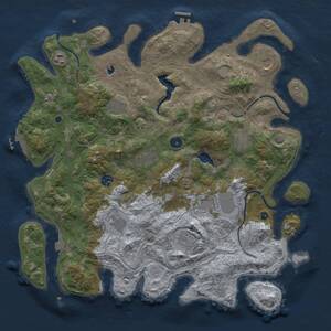Thumbnail Rust Map: Procedural Map, Size: 4250, Seed: 1940978452, 15 Monuments