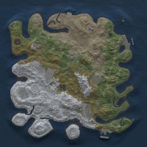 Thumbnail Rust Map: Procedural Map, Size: 3500, Seed: 58955061, 17 Monuments