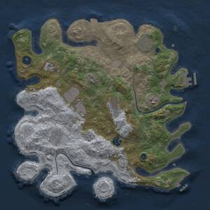 Thumbnail Rust Map: Procedural Map, Size: 3500, Seed: 58955061, 14 Monuments