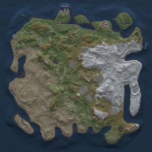 Thumbnail Rust Map: Procedural Map, Size: 4250, Seed: 1542450863, 19 Monuments