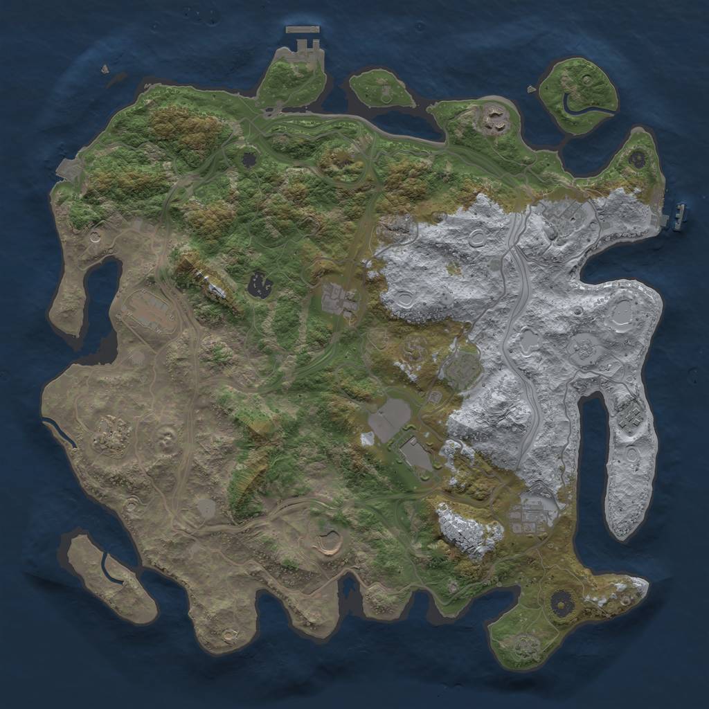 Rust Map: Procedural Map, Size: 4250, Seed: 1542450863, 19 Monuments