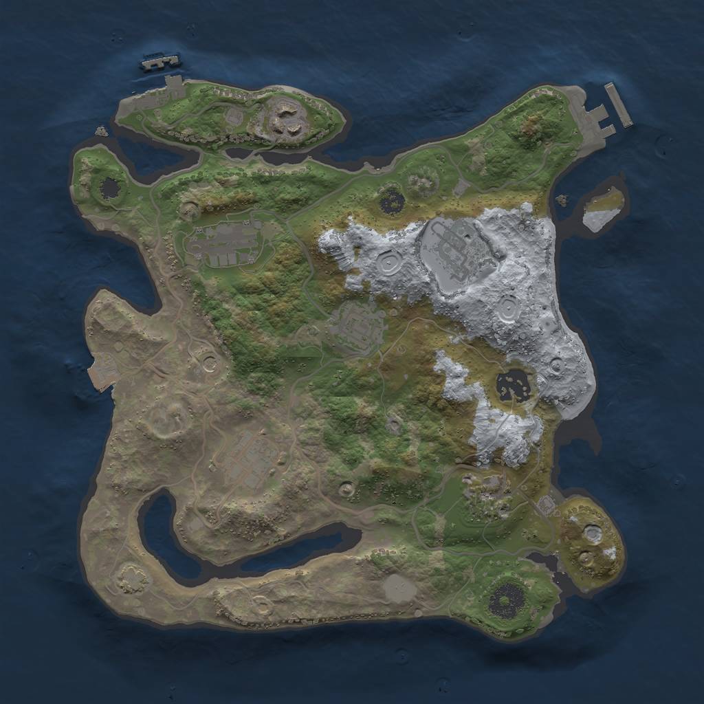 Rust Map: Procedural Map, Size: 3000, Seed: 226969022, 14 Monuments