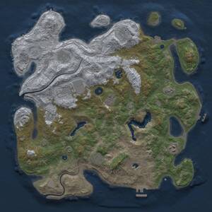 Thumbnail Rust Map: Procedural Map, Size: 4000, Seed: 1407985963, 15 Monuments