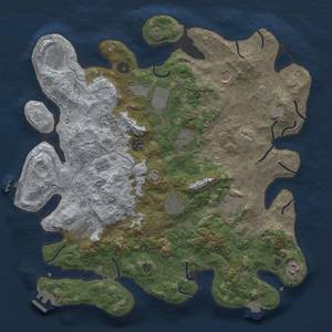 Thumbnail Rust Map: Procedural Map, Size: 4000, Seed: 889898159, 19 Monuments