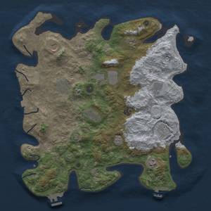 Thumbnail Rust Map: Procedural Map, Size: 4000, Seed: 1388339575, 18 Monuments