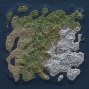 Thumbnail Rust Map: Procedural Map, Size: 4000, Seed: 773881213, 19 Monuments