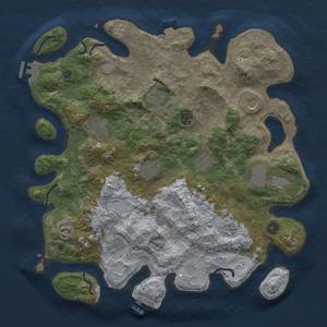 Thumbnail Rust Map: Procedural Map, Size: 4000, Seed: 1084138429, 19 Monuments