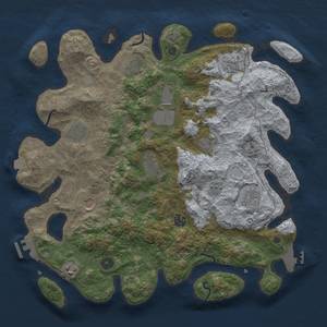 Thumbnail Rust Map: Procedural Map, Size: 4000, Seed: 156374127, 19 Monuments