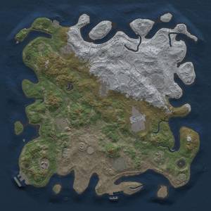 Thumbnail Rust Map: Procedural Map, Size: 4000, Seed: 468896703, 18 Monuments