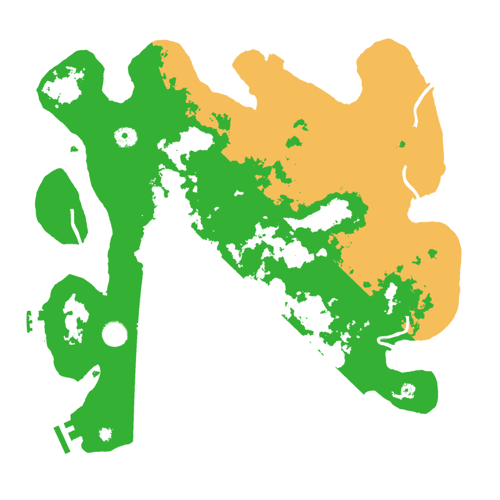 Biome Rust Map: Procedural Map, Size: 3500, Seed: 64996721