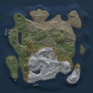 Thumbnail Rust Map: Procedural Map, Size: 3000, Seed: 784755214, 11 Monuments