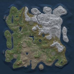 Thumbnail Rust Map: Procedural Map, Size: 4000, Seed: 1638670915, 14 Monuments