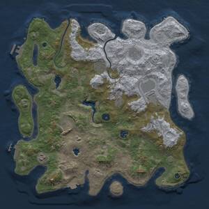 Thumbnail Rust Map: Procedural Map, Size: 4000, Seed: 1638670915, 15 Monuments