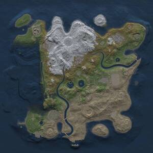 Thumbnail Rust Map: Procedural Map, Size: 3500, Seed: 54812589, 15 Monuments