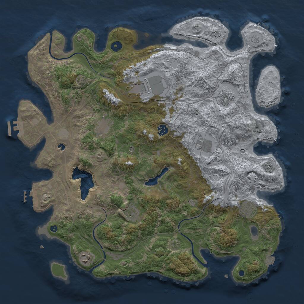 Rust Map: Procedural Map, Size: 4250, Seed: 953924048, 15 Monuments