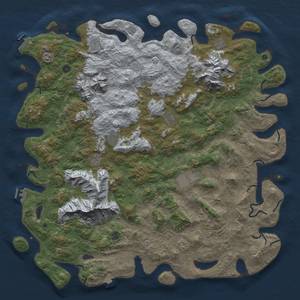 Thumbnail Rust Map: Procedural Map, Size: 6000, Seed: 6326, 19 Monuments