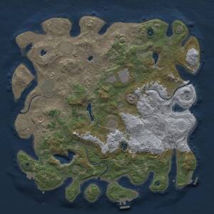 Thumbnail Rust Map: Procedural Map, Size: 4500, Seed: 591846580, 16 Monuments