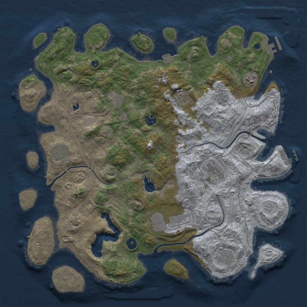 Rust Map: Procedural Map, Size: 4250, Seed: 155302478, 15 Monuments