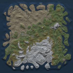 Thumbnail Rust Map: Procedural Map, Size: 6000, Seed: 677317222, 19 Monuments