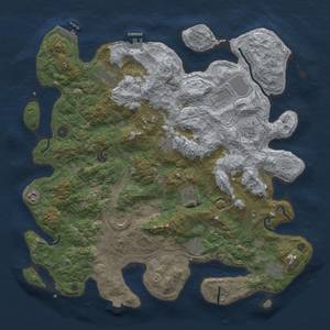 Thumbnail Rust Map: Procedural Map, Size: 4500, Seed: 7775865, 19 Monuments