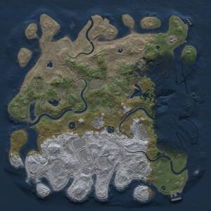 Thumbnail Rust Map: Procedural Map, Size: 4500, Seed: 1902053030, 17 Monuments