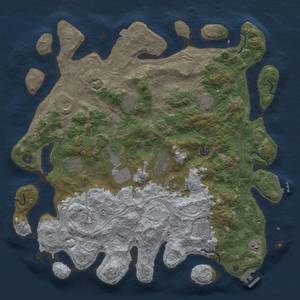 Thumbnail Rust Map: Procedural Map, Size: 4500, Seed: 1902053030, 19 Monuments