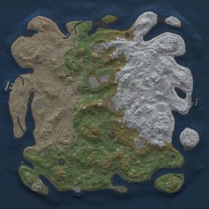 Thumbnail Rust Map: Procedural Map, Size: 4500, Seed: 424273531, 19 Monuments