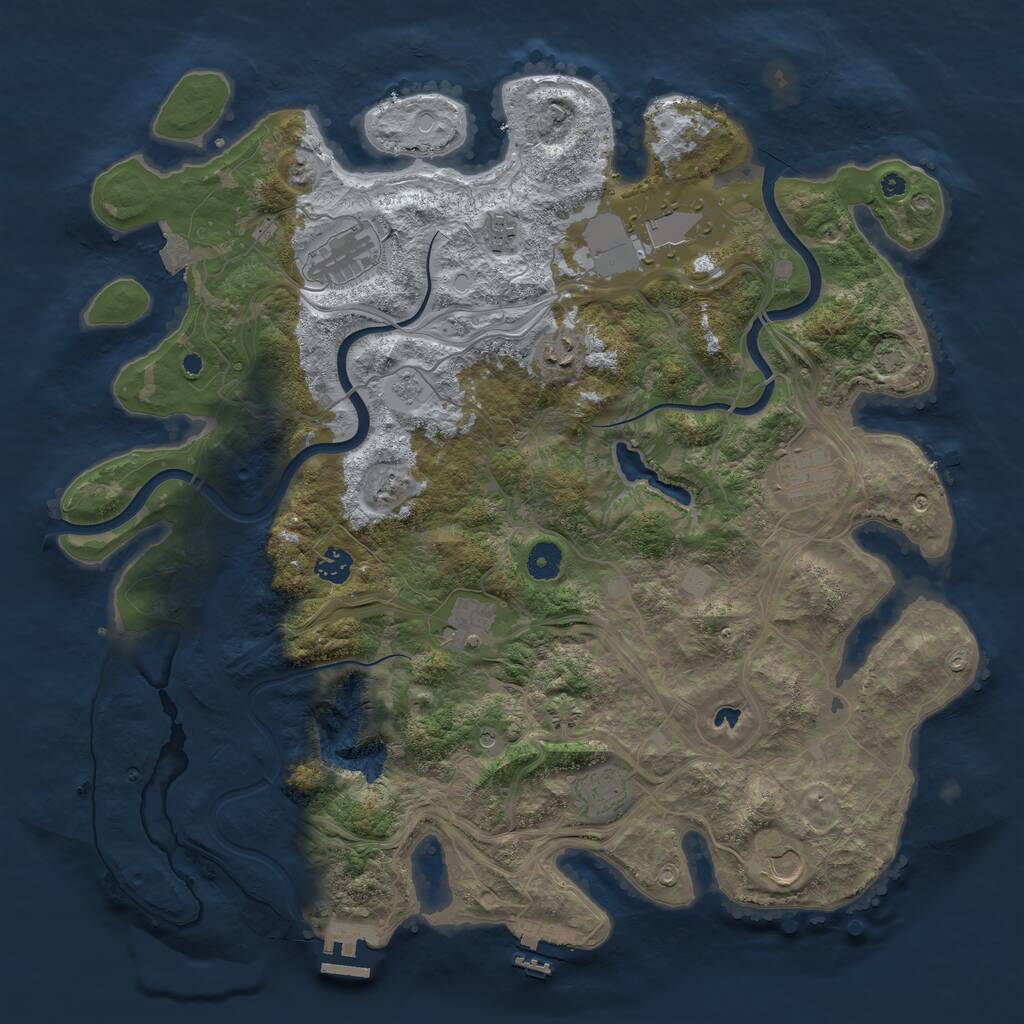 Rust Map: Procedural Map, Size: 4250, Seed: 495631266, 15 Monuments