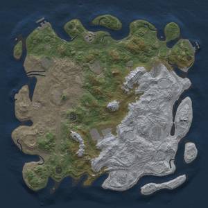 Thumbnail Rust Map: Procedural Map, Size: 4500, Seed: 2072904965, 19 Monuments