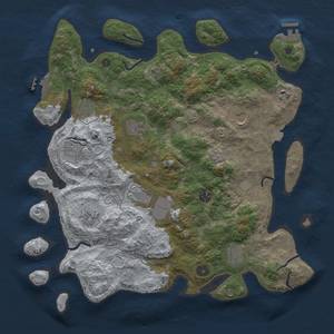 Thumbnail Rust Map: Procedural Map, Size: 4000, Seed: 672, 18 Monuments