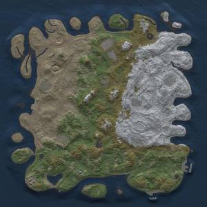 Thumbnail Rust Map: Procedural Map, Size: 4500, Seed: 1041949927, 19 Monuments