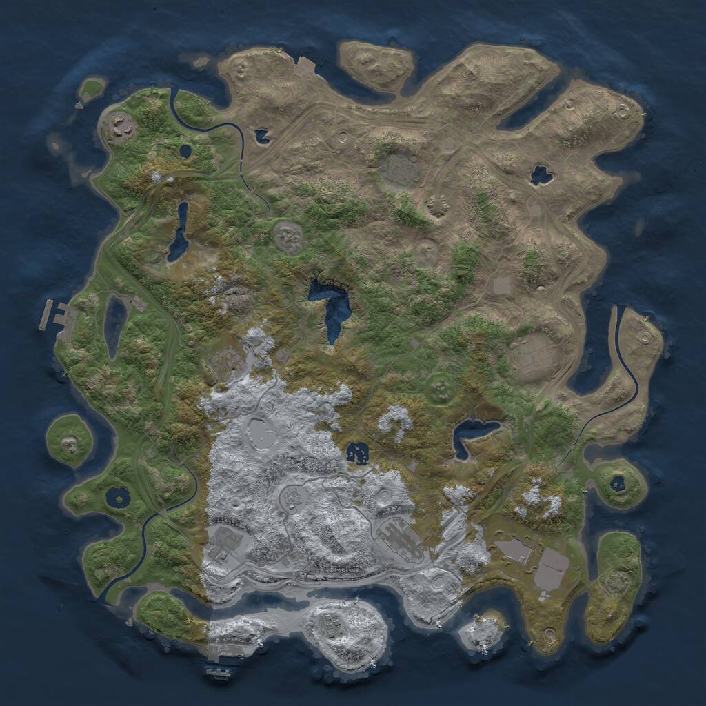 Rust Map: Procedural Map, Size: 4500, Seed: 282151855, 15 Monuments