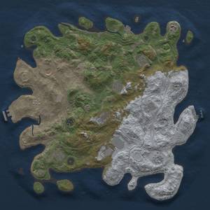 Thumbnail Rust Map: Procedural Map, Size: 4300, Seed: 220458635, 19 Monuments