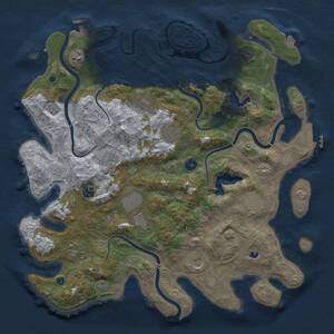 Thumbnail Rust Map: Procedural Map, Size: 4250, Seed: 1675314849, 16 Monuments
