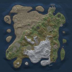 Thumbnail Rust Map: Procedural Map, Size: 3500, Seed: 1069511103, 17 Monuments