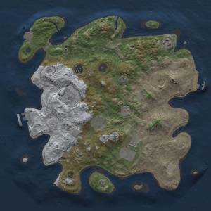 Thumbnail Rust Map: Procedural Map, Size: 3500, Seed: 632782853, 16 Monuments