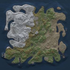 Thumbnail Rust Map: Procedural Map, Size: 4050, Seed: 125896456, 19 Monuments