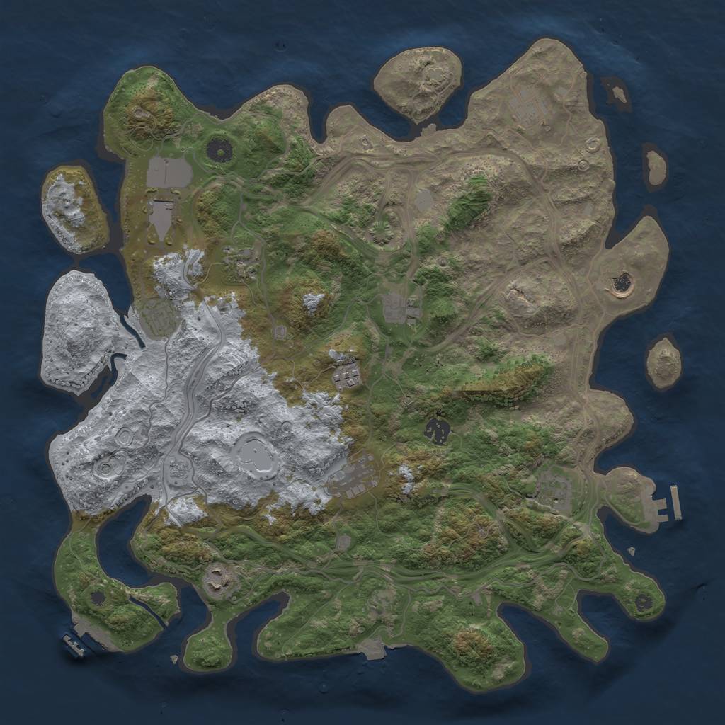 Rust Map: Procedural Map, Size: 4250, Seed: 2007519253, 19 Monuments