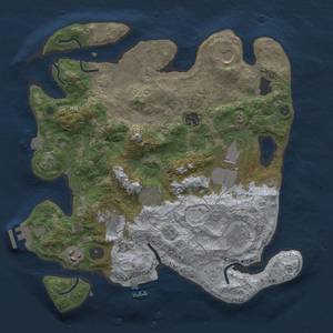 Thumbnail Rust Map: Procedural Map, Size: 3500, Seed: 26946696, 16 Monuments