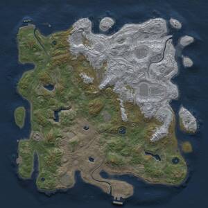 Thumbnail Rust Map: Procedural Map, Size: 4500, Seed: 907400052, 16 Monuments