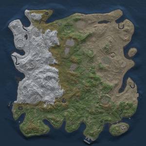 Thumbnail Rust Map: Procedural Map, Size: 4500, Seed: 477, 19 Monuments